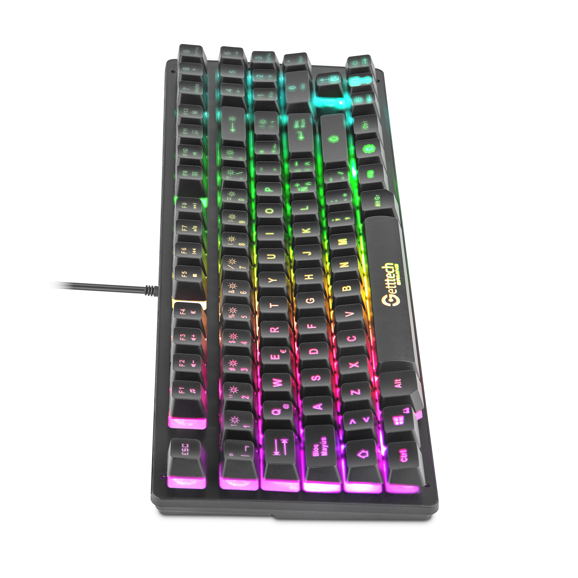 Foto 5 pulgar | Teclado Tkl Gamer Getttech Gpk-esmwr-g2, Alambrico, Iluminación Rgb, Teclas Anti-ghosting, Color Negro, Español