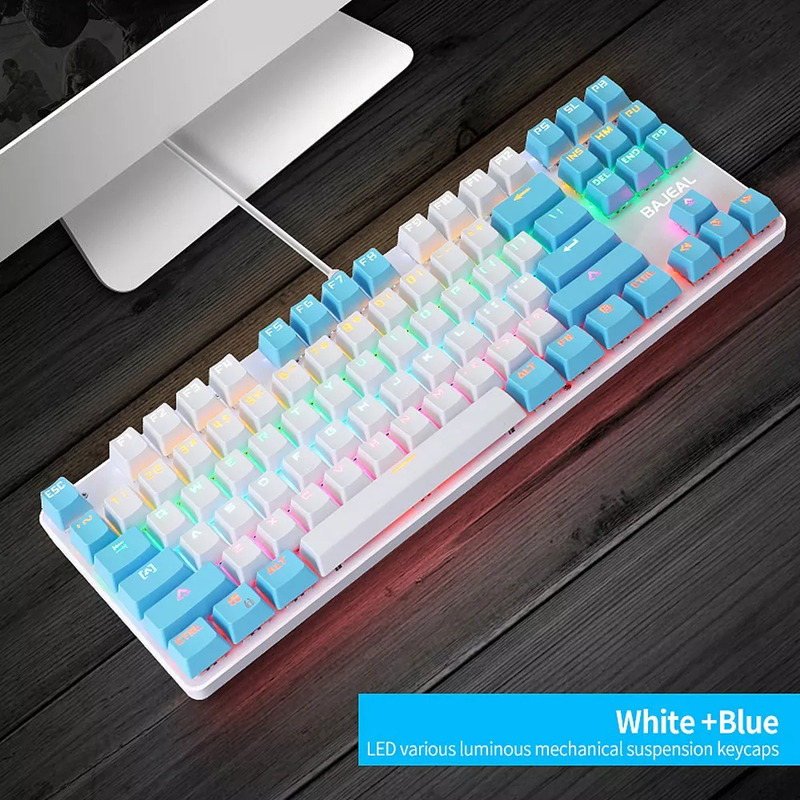 Foto 3 pulgar | Teclado Mecánico Genérico De 87 Teclas Con Cable - Venta Internacional.