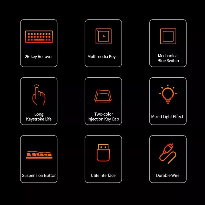 Foto 4 pulgar | Teclado Mecánico Genérico De 87 Teclas Con Cable - Venta Internacional.