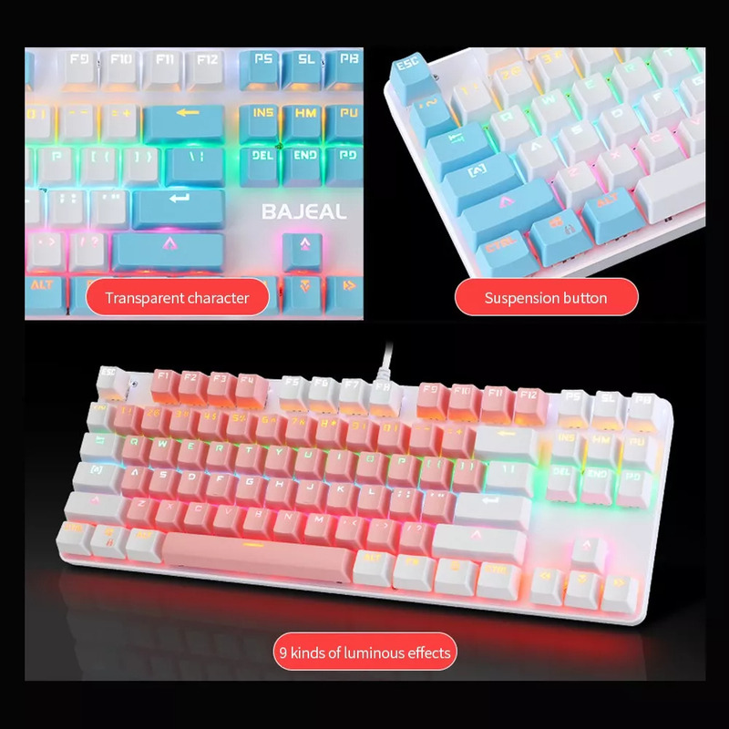 Foto 5 pulgar | Teclado Mecánico Genérico De 87 Teclas Con Cable - Venta Internacional.