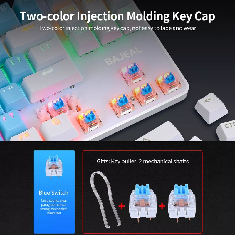 Foto 7 pulgar | Teclado Mecánico Genérico De 87 Teclas Con Cable - Venta Internacional.