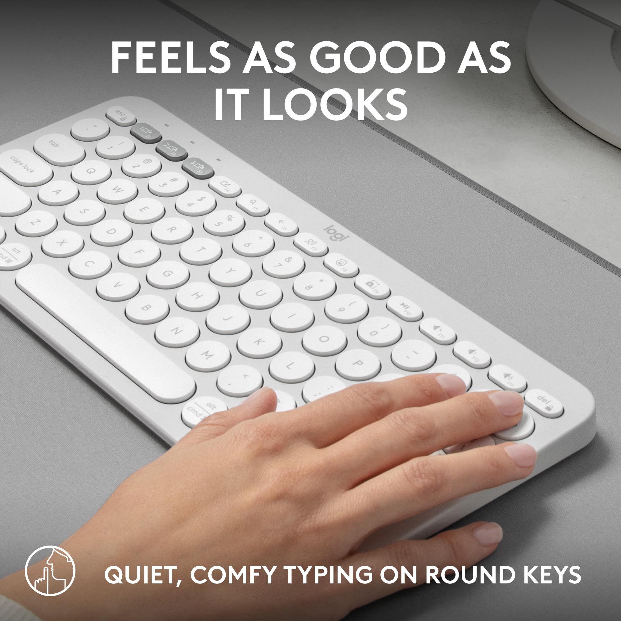 Foto 5 | Teclado Inalámbrico Logitech Pebble Keys 2 K380s - Blanco Tonal - Venta Internacional.