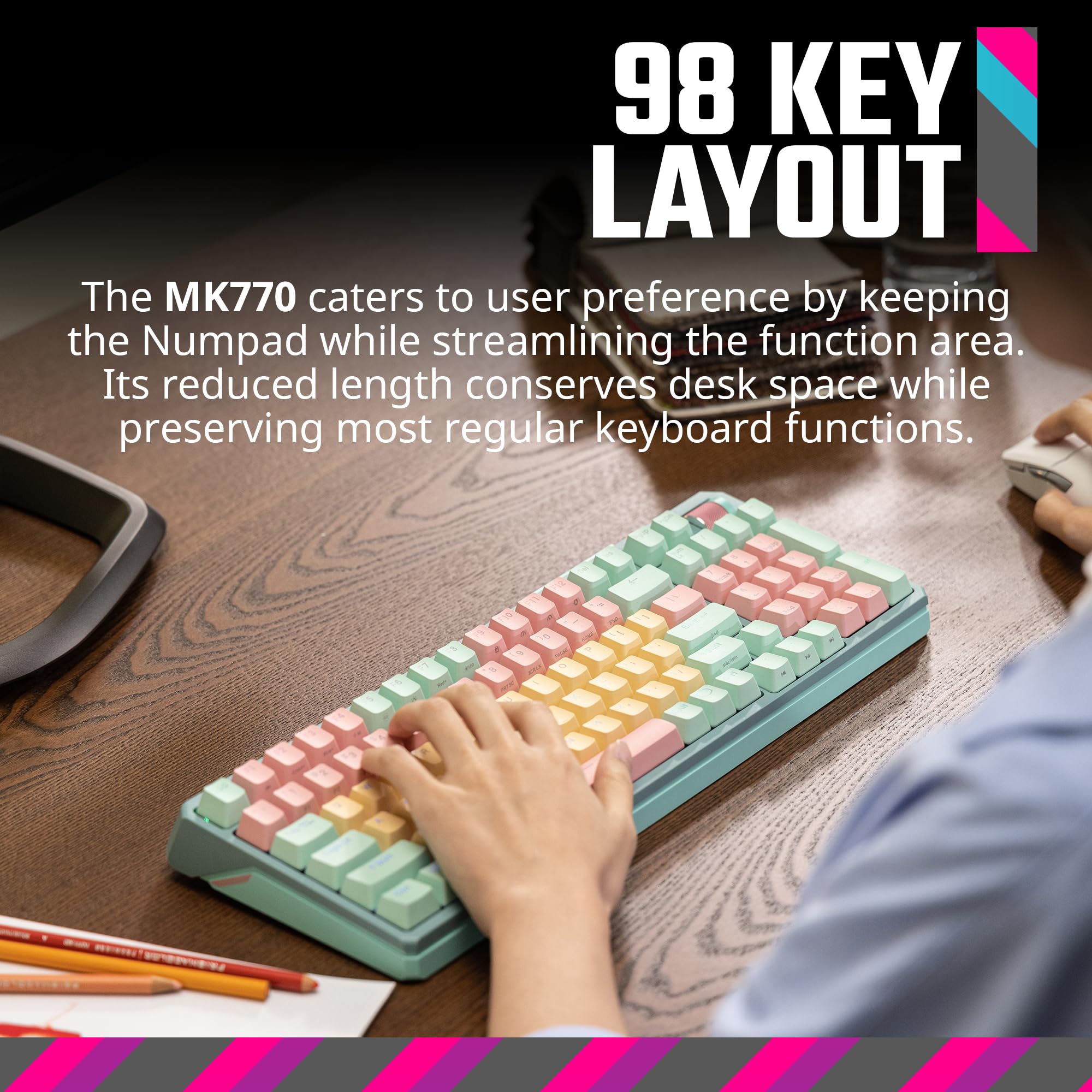 Foto 2 | Teclado Cooler Master Mk770 Macaron Inalámbrico Mecánico Rgb - Venta Internacional.
