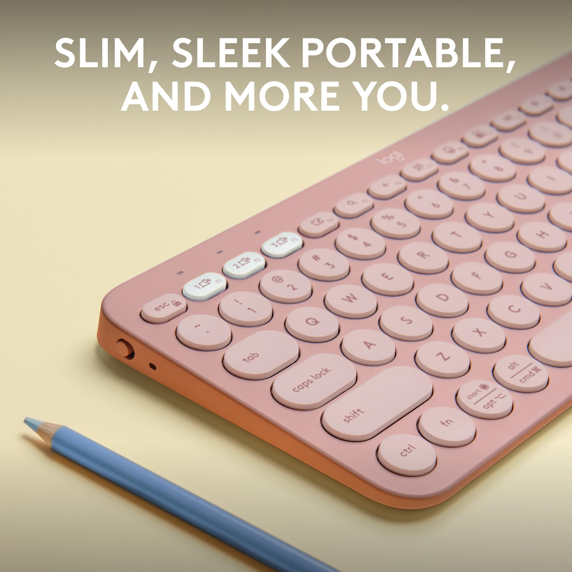 Foto 3 pulgar | Teclado Inalámbrico Logitech Pebble Keys 2 K380s - Tonal Rose - Venta Internacional.