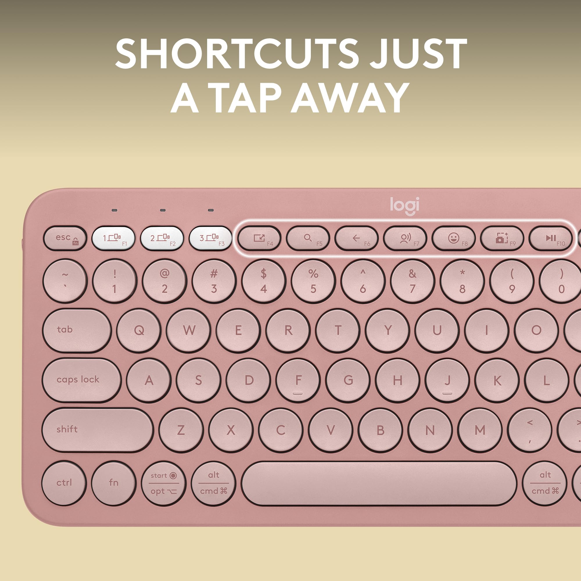 Foto 4 | Teclado Inalámbrico Logitech Pebble Keys 2 K380s - Tonal Rose - Venta Internacional.
