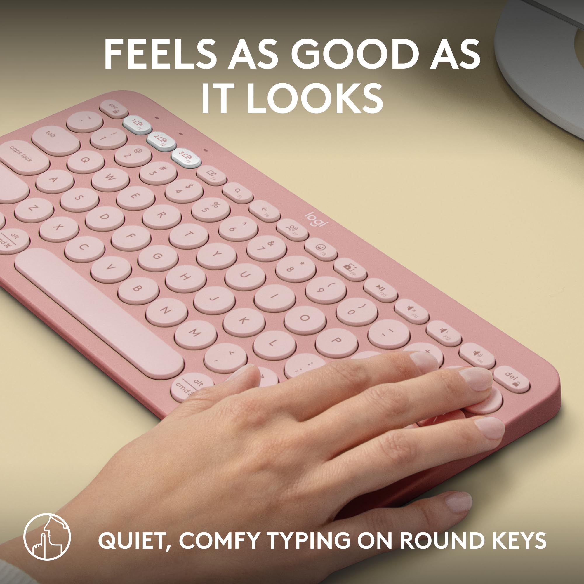 Foto 6 pulgar | Teclado Inalámbrico Logitech Pebble Keys 2 K380s - Tonal Rose - Venta Internacional.