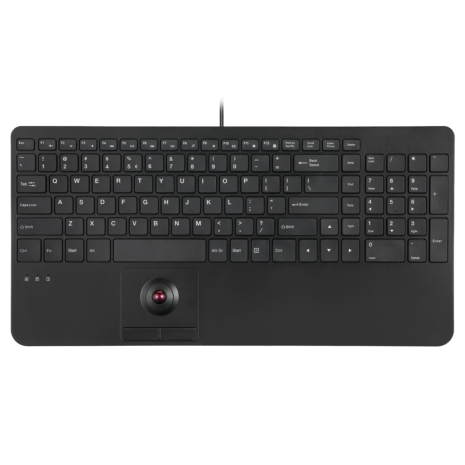 Foto 2 pulgar | Teclado Perixx Periboard-538 Us Wired Compact Con Trackball - Venta Internacional.