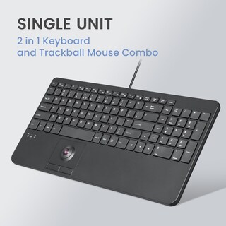 Foto 6 | Teclado Perixx Periboard-538 Us Wired Compact Con Trackball - Venta Internacional.