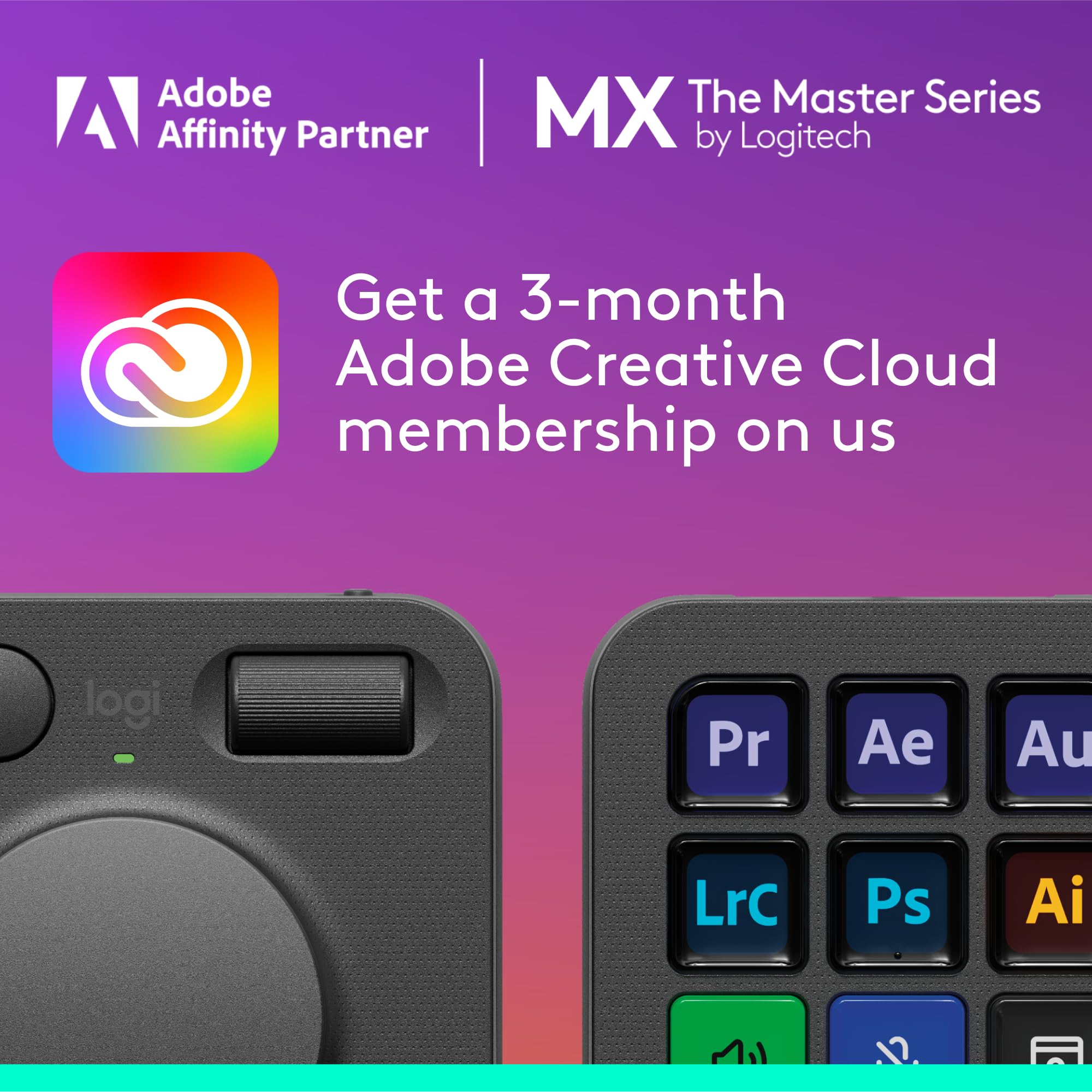 Foto 3 pulgar | Creative Console Logitech Mx Con Adobe Creative Cloud Durante 3 Meses - Venta Internacional.