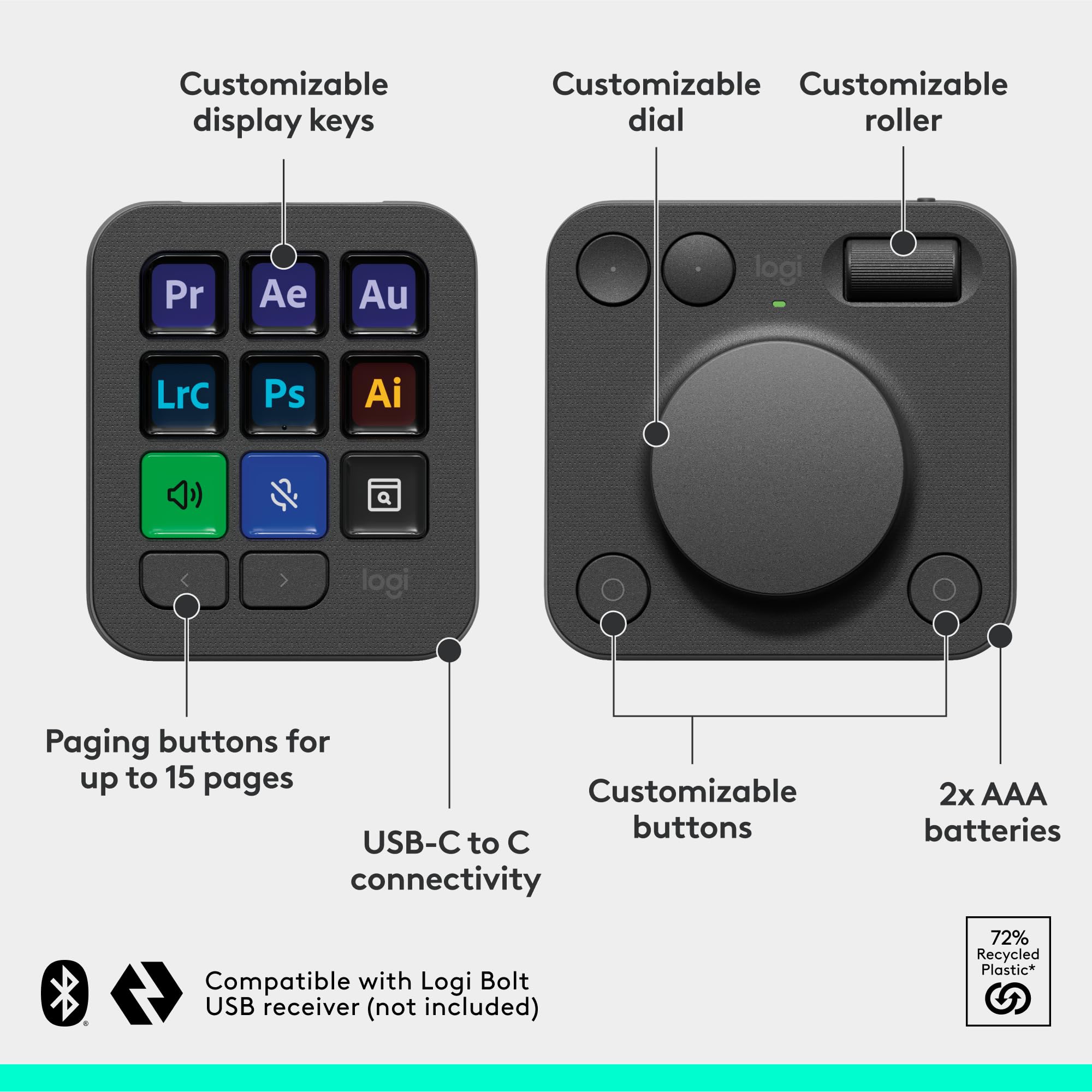 Foto 8 pulgar | Creative Console Logitech Mx Con Adobe Creative Cloud Durante 3 Meses - Venta Internacional.