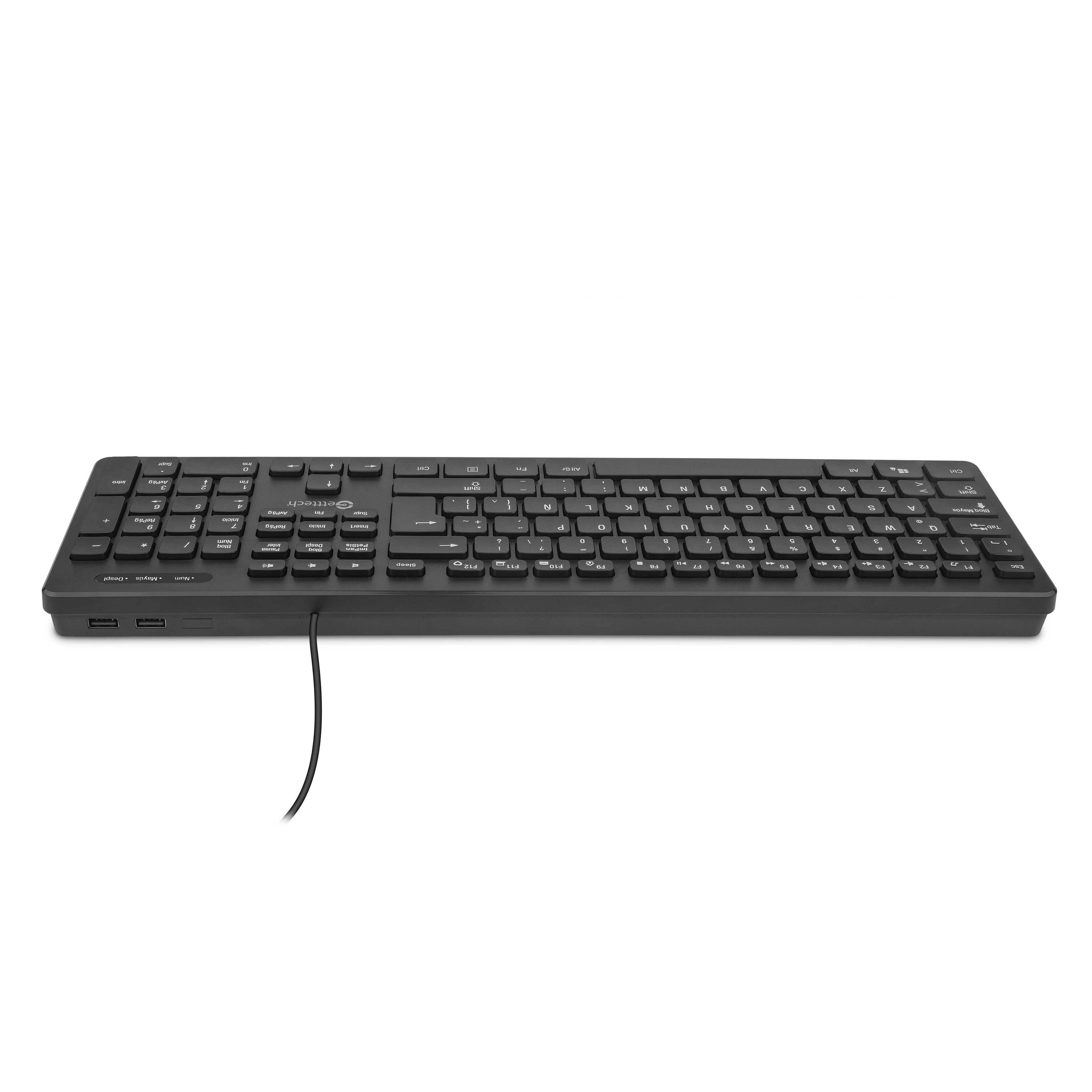 Foto 7 pulgar | Teclado Slim Getttech Ggk-esmwr-01 Alambrico Usb 109 Teclas Silenciosas Color Negro