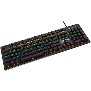 Foto 3 | Teclado Gamer Msi Forge Gk300 Blue Us Rgb Usb Switch Azul Mecanico Negro