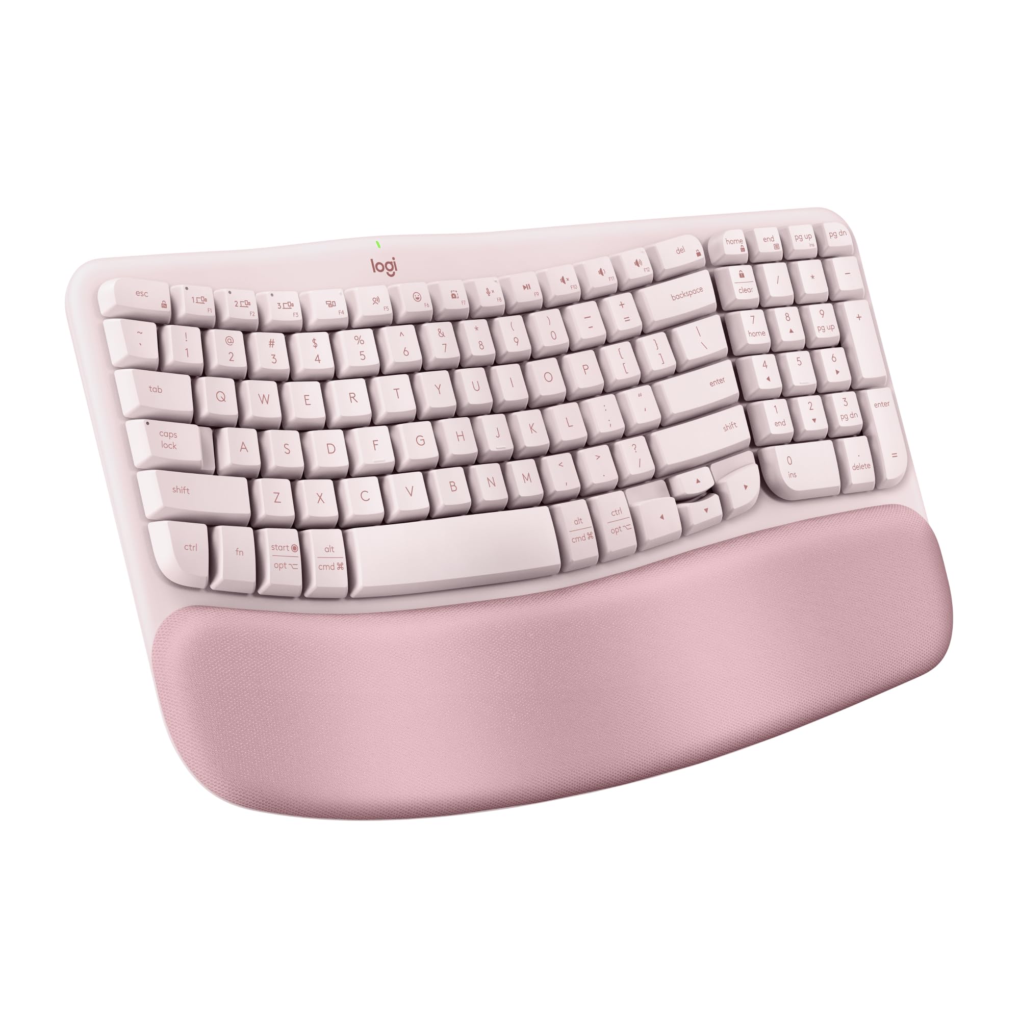 Teclado Logitech Wave Keys Inalámbrico Ergonómico Rose - Venta Internacional.