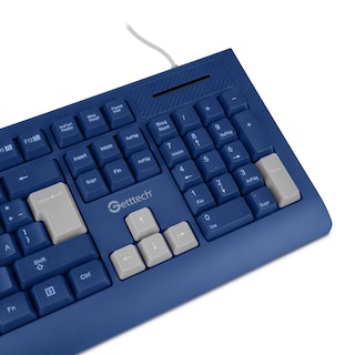 Foto 8 | Teclado Getttech Ggk-esmwr-02-bl Slim Alambrico Usb Reposamanos Español 105 Teclas Con Teclado Numerico 8millon