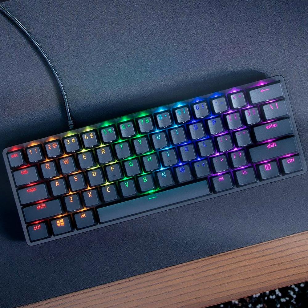 Foto 5 pulgar | Teclado Gamer Razer Huntsman Mini 60% Switch Purple Optico Idioma Ingles Usb-c Color negro