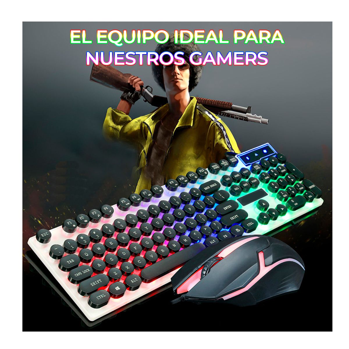 Foto 4 | Kit Tecladoy Mouse Gamer Iluminacion Rgb