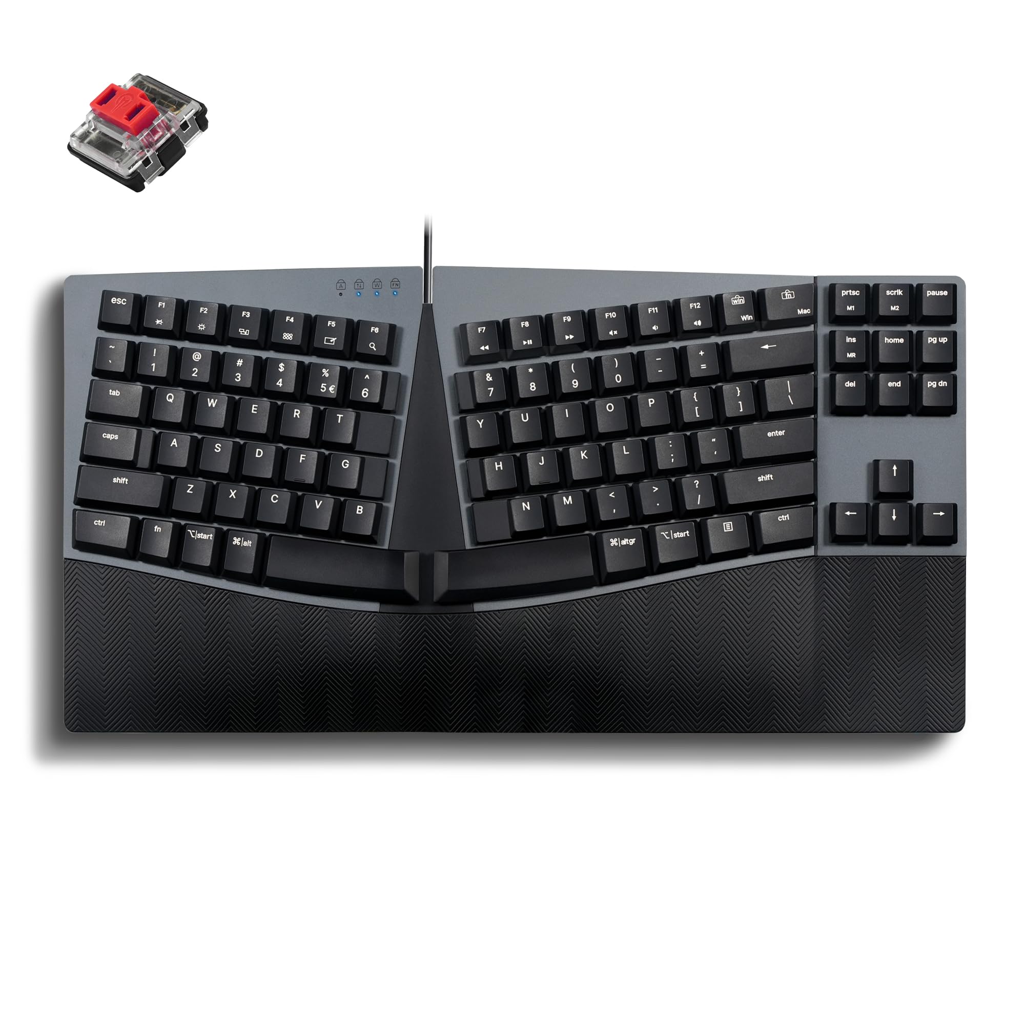 Teclado Perixx Periboard-335rd Cableado Ergonómico Mecánico - Venta Internacional