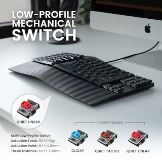 Foto 6 | Teclado Perixx Periboard-335rd Cableado Ergonómico Mecánico - Venta Internacional