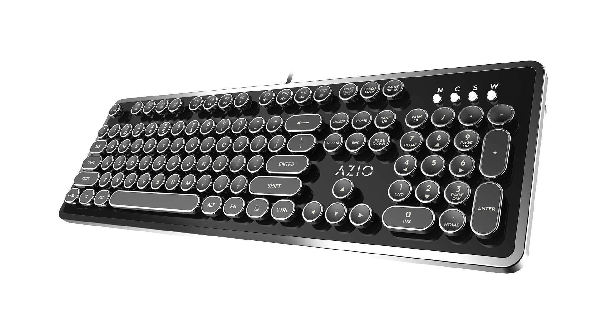 Teclado Mecánico Azio Retro Con Interruptor Azul Inspirado En Una Máquina De Escribir - Venta Internacional