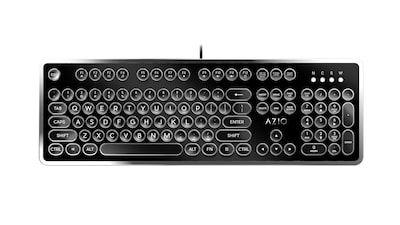 Foto 3 | Teclado Mecánico Azio Retro Con Interruptor Azul Inspirado En Una Máquina De Escribir - Venta Internacional