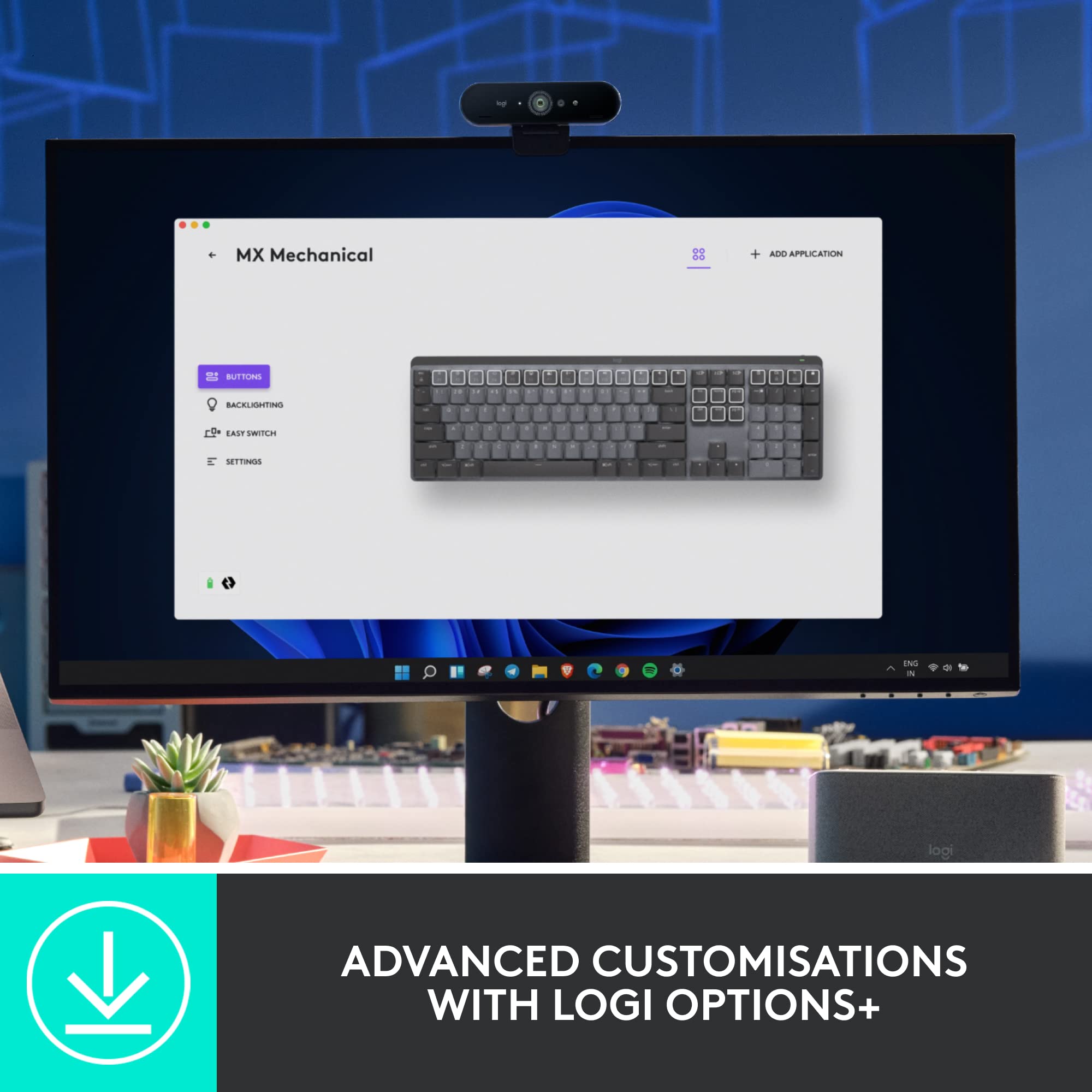 Foto 6 | Teclado Logitech Mx Mecánico Inalámbrico Iluminado - Venta Internacional