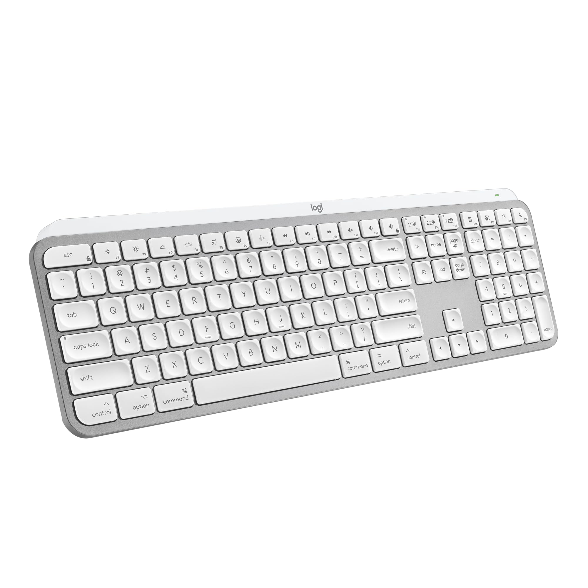 Teclado Inalámbrico Logitech Mx Keys S Para Mac - Gris Pálido - Venta Internacional.