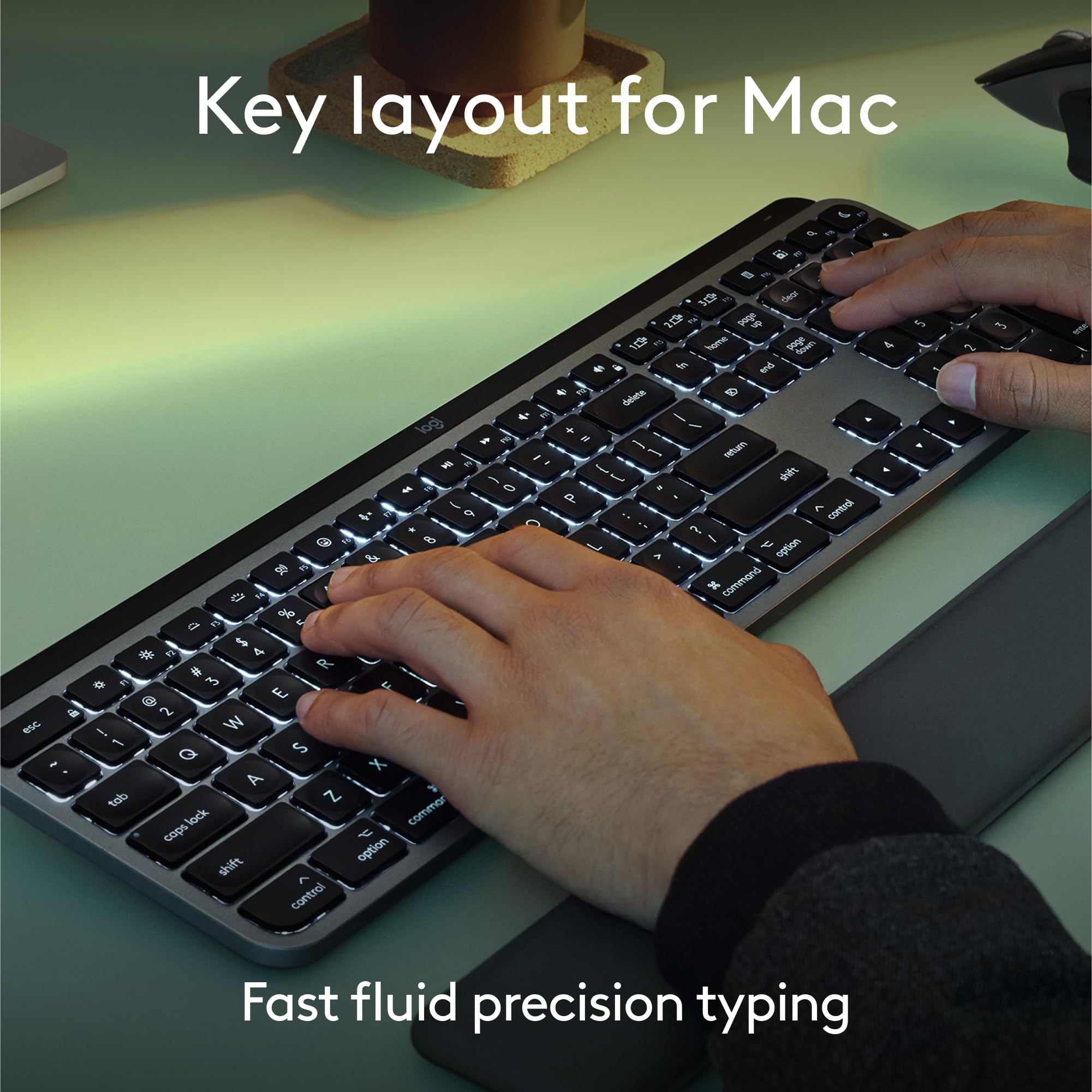Foto 3 pulgar | Teclado Inalámbrico Logitech Mx Keys S Para Mac - Gris Pálido - Venta Internacional.