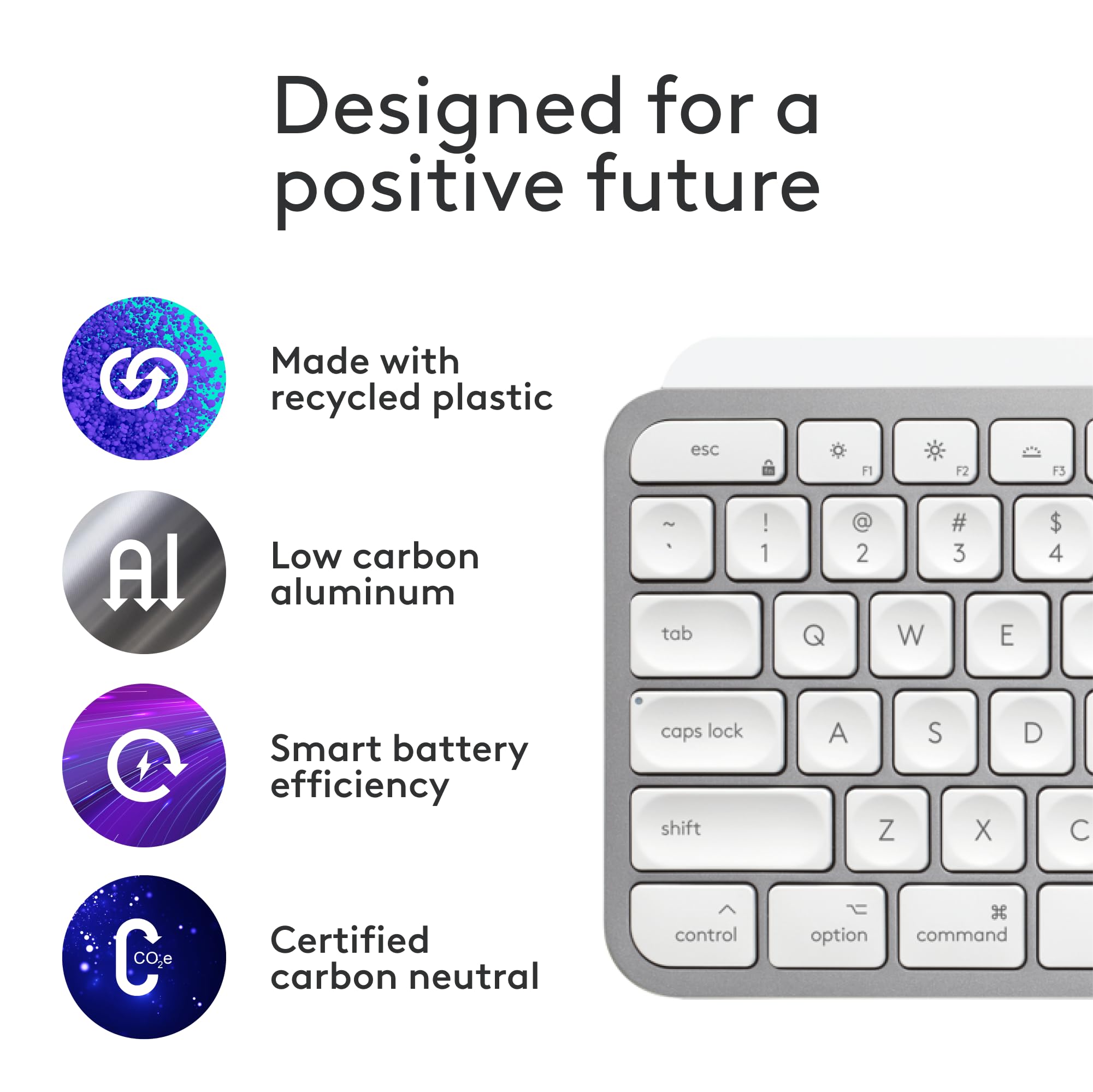 Foto 5 | Teclado Inalámbrico Logitech Mx Keys S Para Mac - Gris Pálido - Venta Internacional.