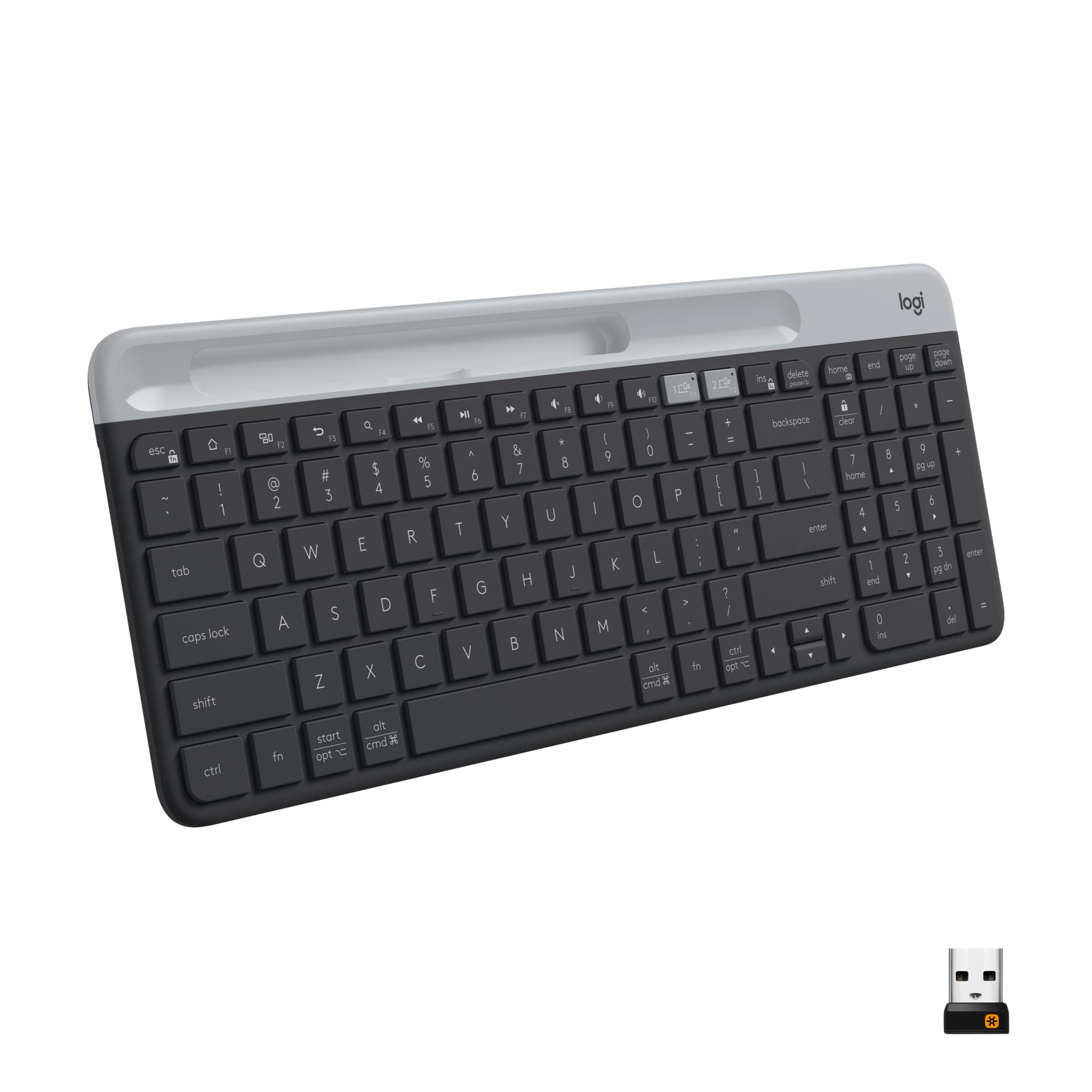 Foto 2 pulgar | Teclado Logitech K585, Delgado, Inalámbrico, Multidispositivo, Grafito - Venta Internacional.