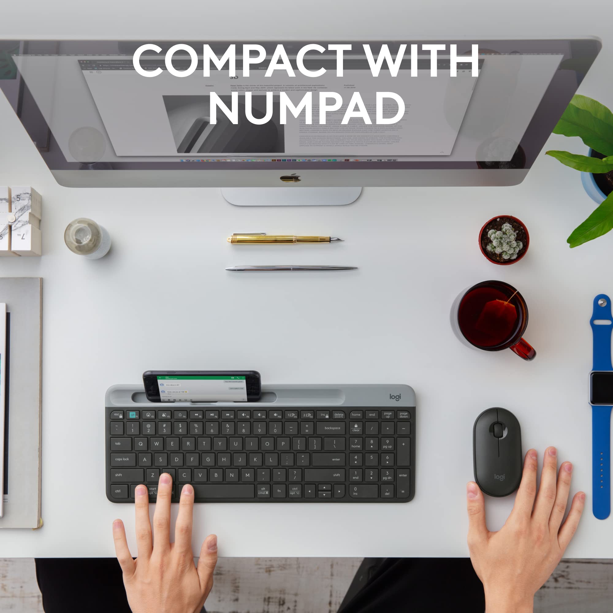 Foto 4 pulgar | Teclado Logitech K585, Delgado, Inalámbrico, Multidispositivo, Grafito - Venta Internacional.