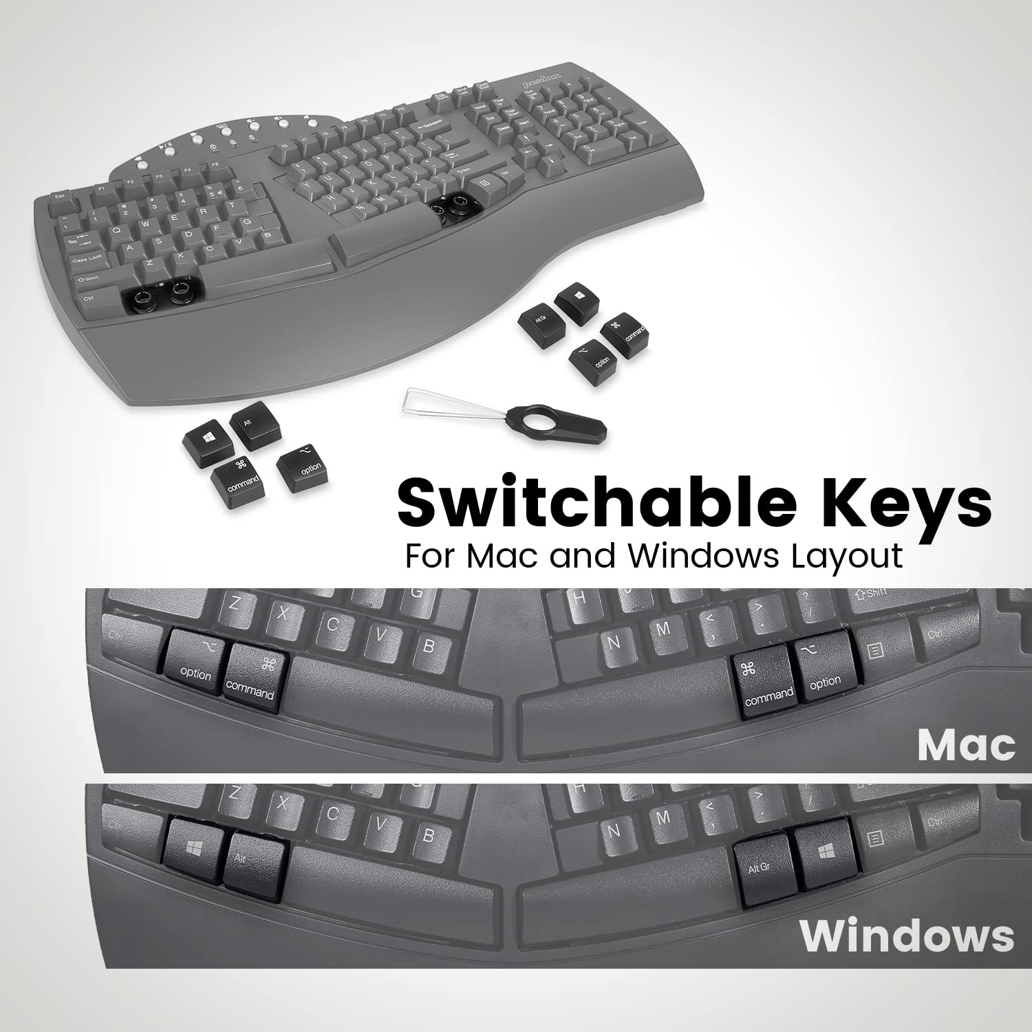 Foto 7 pulgar | Teclado Dividido Ergonómico Inalámbrico Perixx Periboard-612b - Venta Internacional.