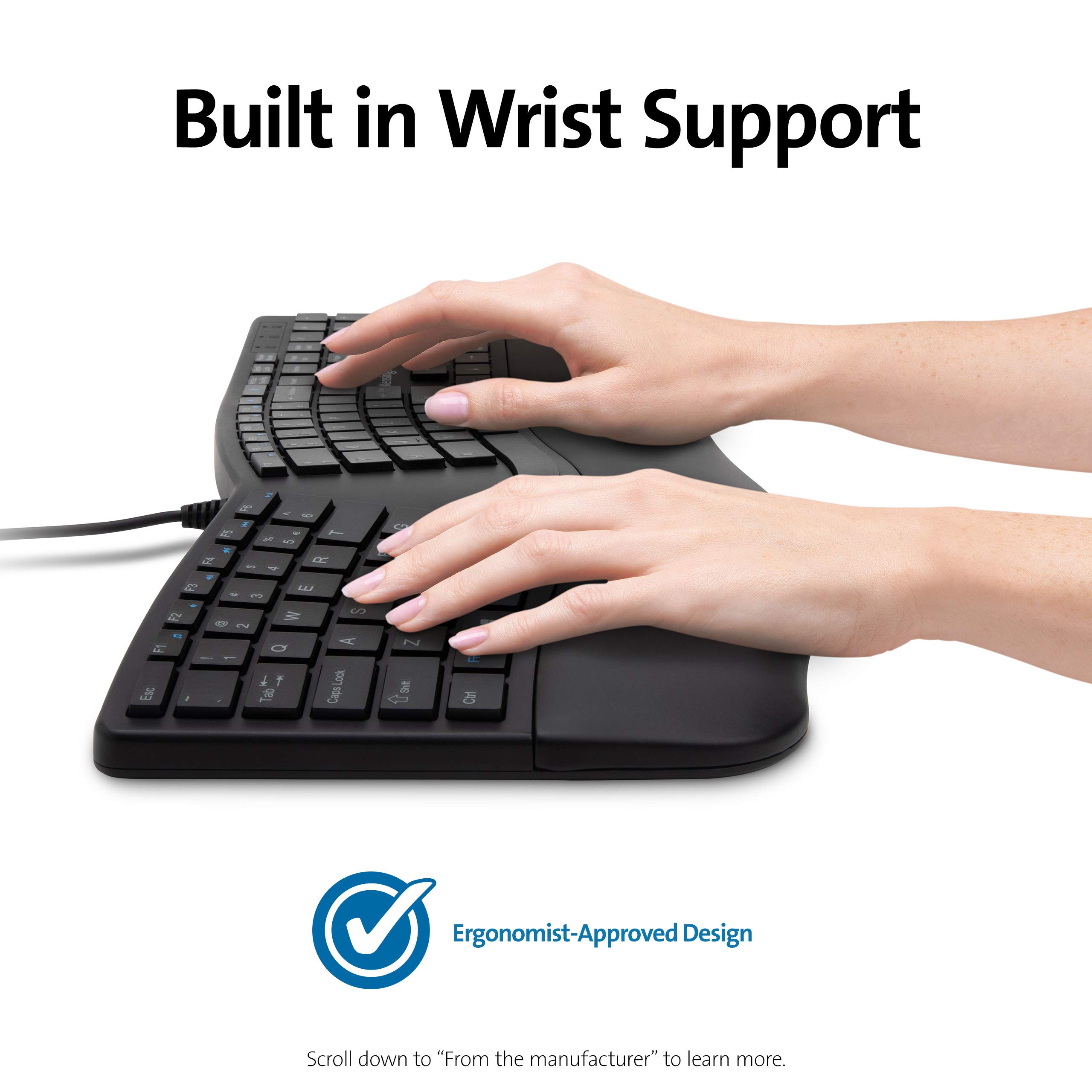 Foto 4 | Teclado Kensington Pro Fit Ergonómico Con Cable Negro K75400us - Venta Internacional.