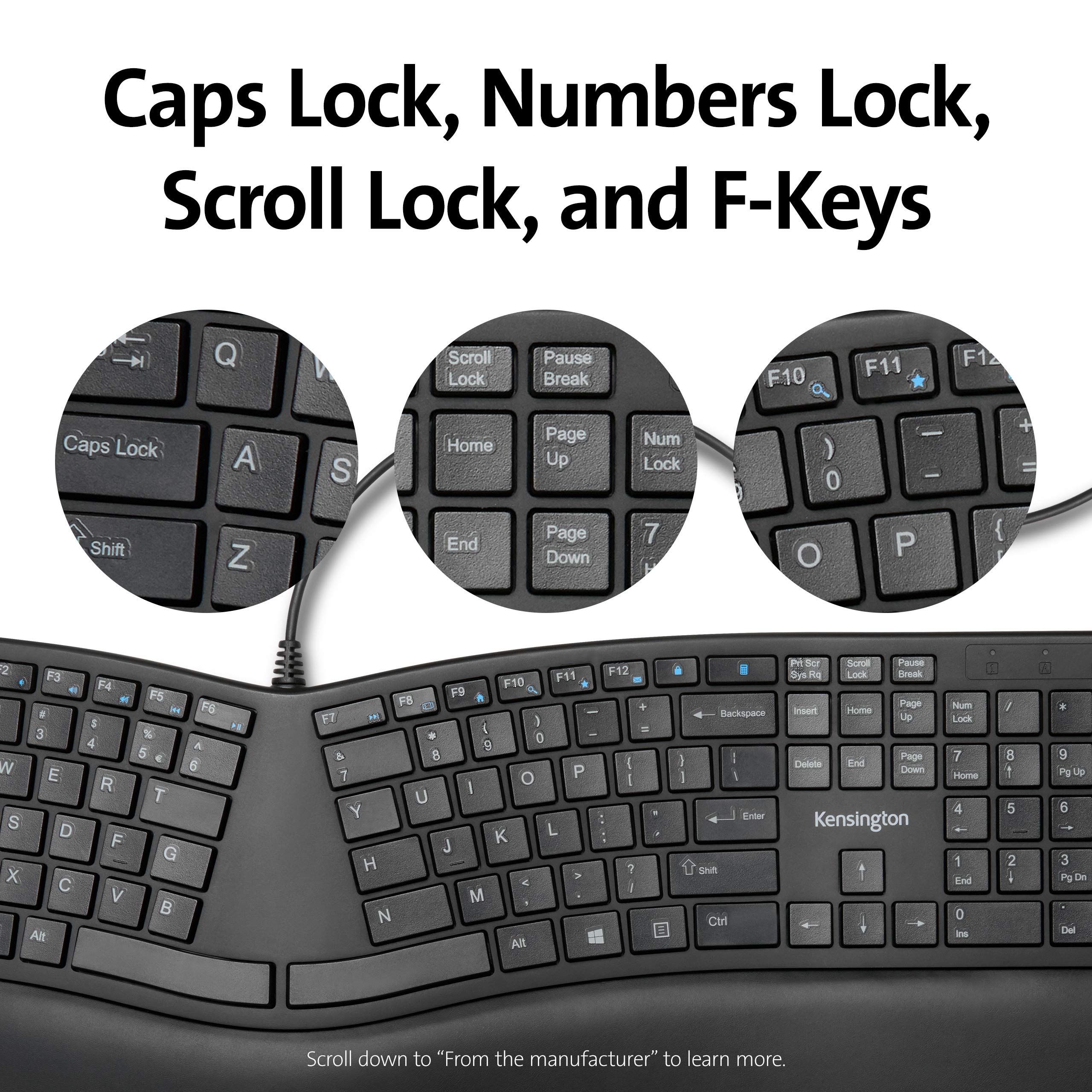 Foto 7 pulgar | Teclado Kensington Pro Fit Ergonómico Con Cable Negro K75400us - Venta Internacional.