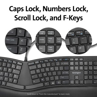 Foto 6 | Teclado Kensington Pro Fit Ergonómico Con Cable Negro K75400us - Venta Internacional.