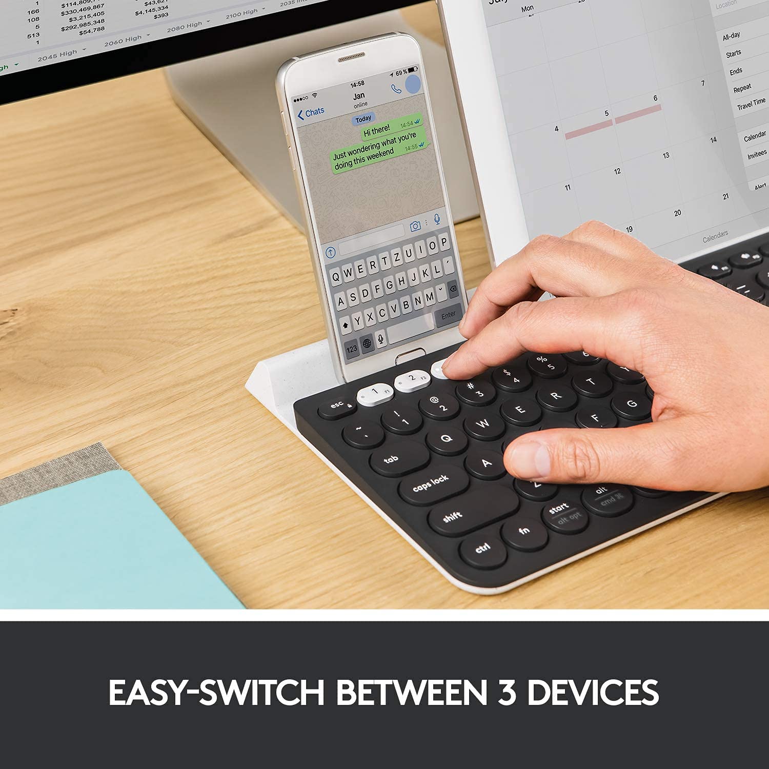 Foto 3 pulgar | Teclado Inalámbrico Logitech K780 Con Control De Flujo Multidispositivo - Venta Internacional.