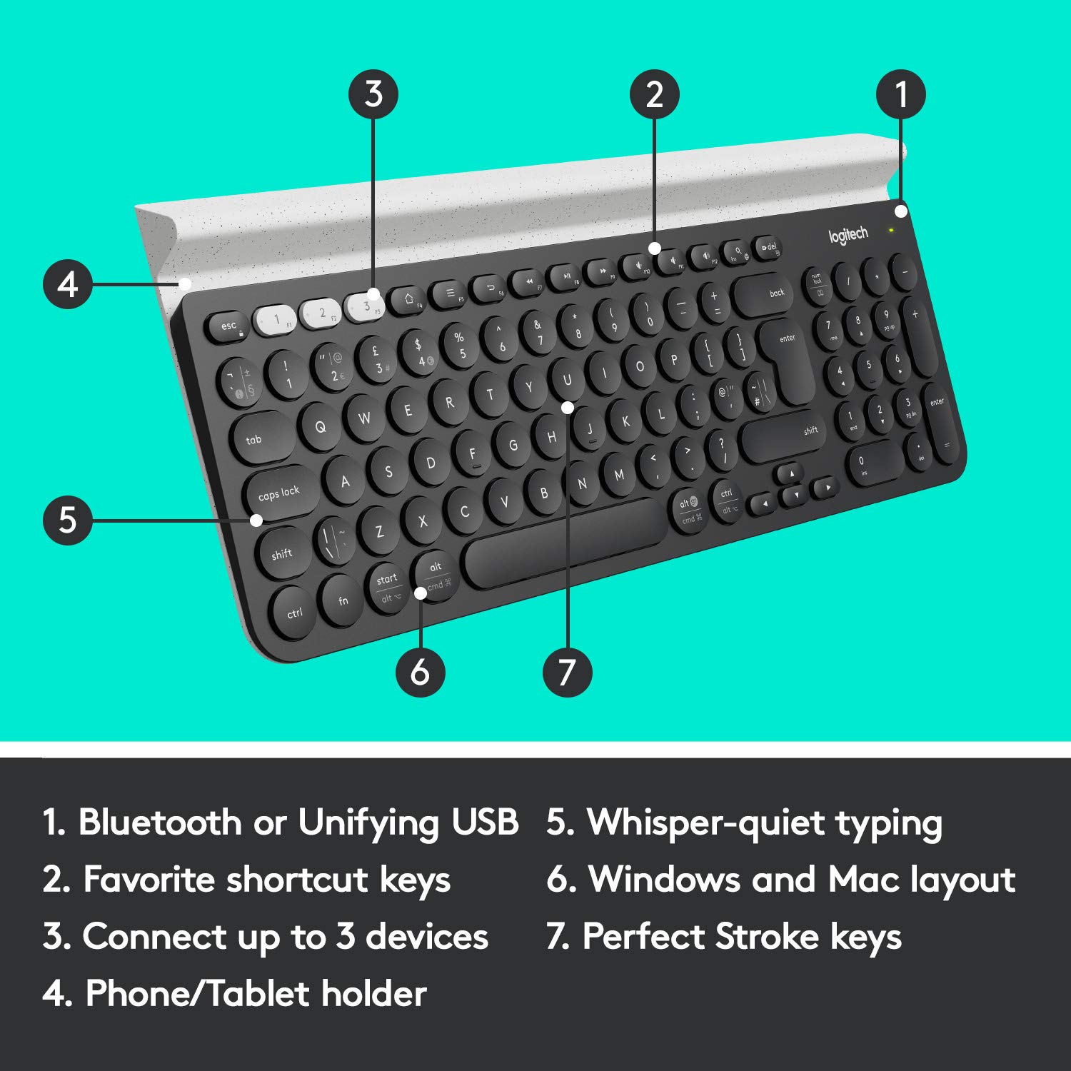 Foto 7 pulgar | Teclado Inalámbrico Logitech K780 Con Control De Flujo Multidispositivo - Venta Internacional.