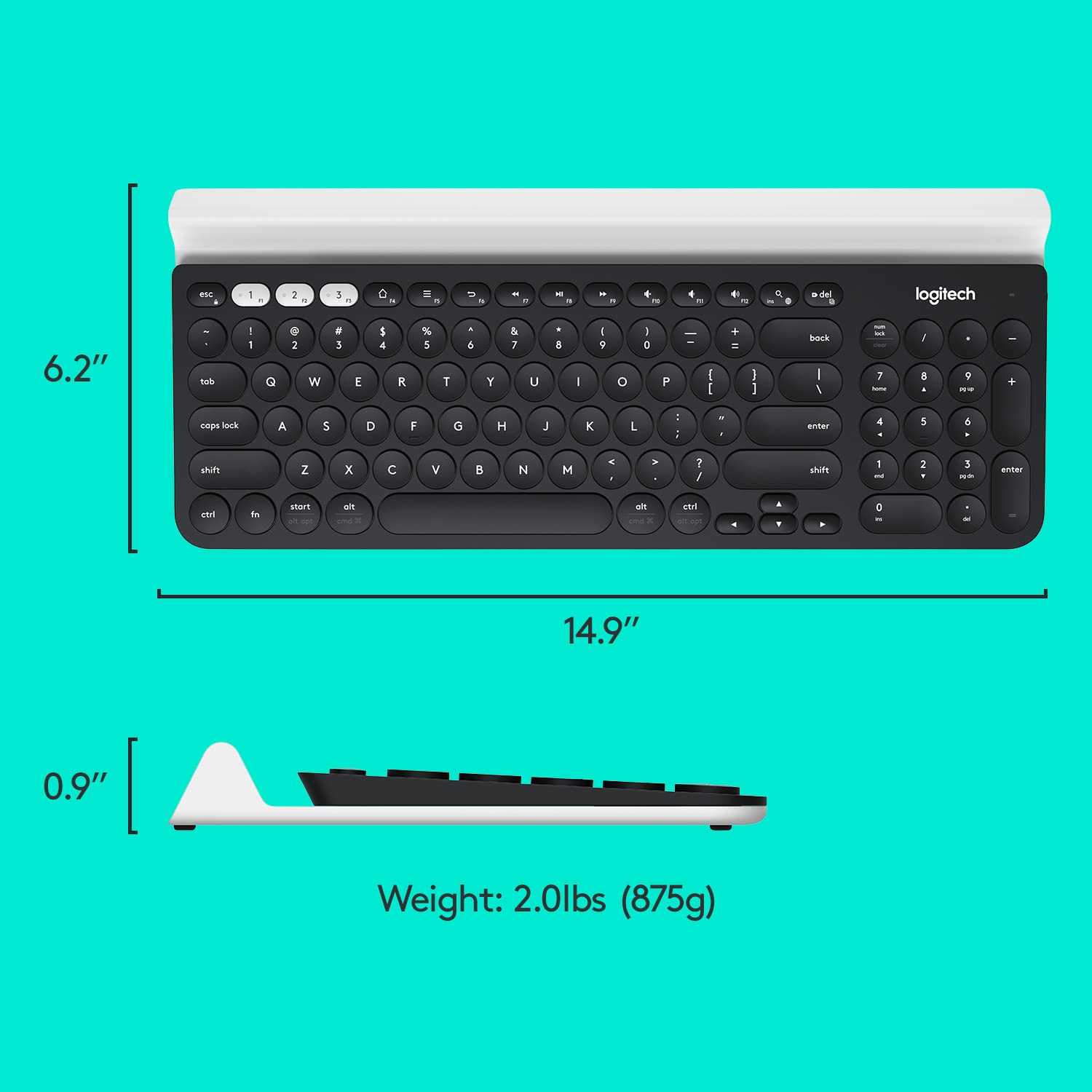 Foto 8 pulgar | Teclado Inalámbrico Logitech K780 Con Control De Flujo Multidispositivo - Venta Internacional.
