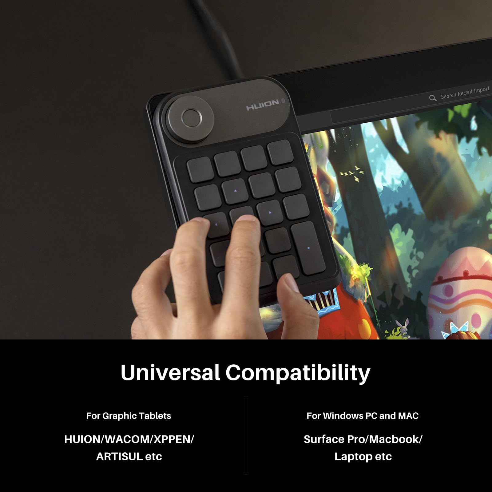 Foto 6 | Teclado Programable Bluetooth Huion Keydial Mini Con Dial De 18 Teclas - Venta Internacional.