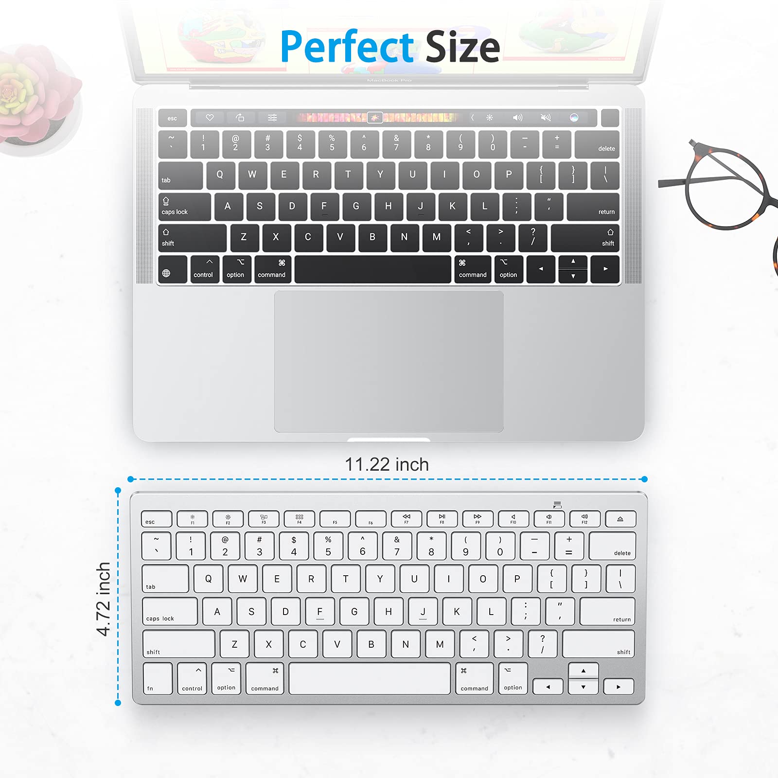 Foto 3 pulgar | Teclado Bluetooth Omoton Para Mac, Inalámbrico Plateado - Venta Internacional.