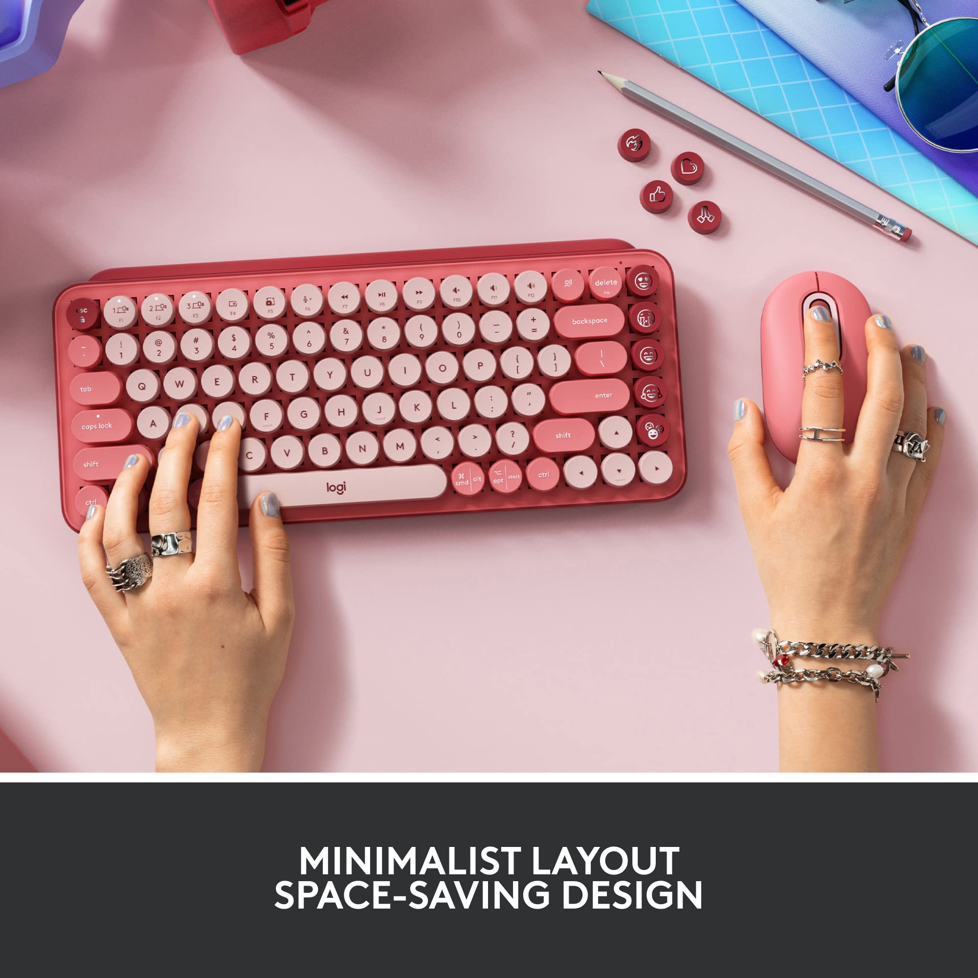 Foto 8 pulgar | Teclado Logitech Pop Mechanical Wireless Con Teclas Emoji - Venta Internacional.