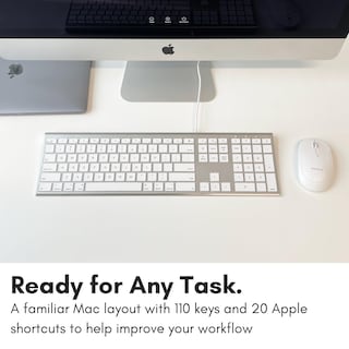 Foto 4 | Teclado Macally Ultradelgado Usb Con Cable De Tamaño Completo Para Imac - Venta Internacional.