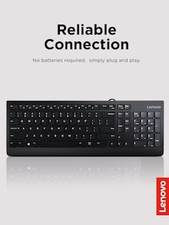 Foto 2 | Teclado Lenovo 300 Usb Con Cable, Ajustable, Inclinación, Ergonómico - Venta Internacional.