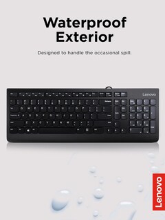 Foto 5 | Teclado Lenovo 300 Usb Con Cable, Ajustable, Inclinación, Ergonómico - Venta Internacional.