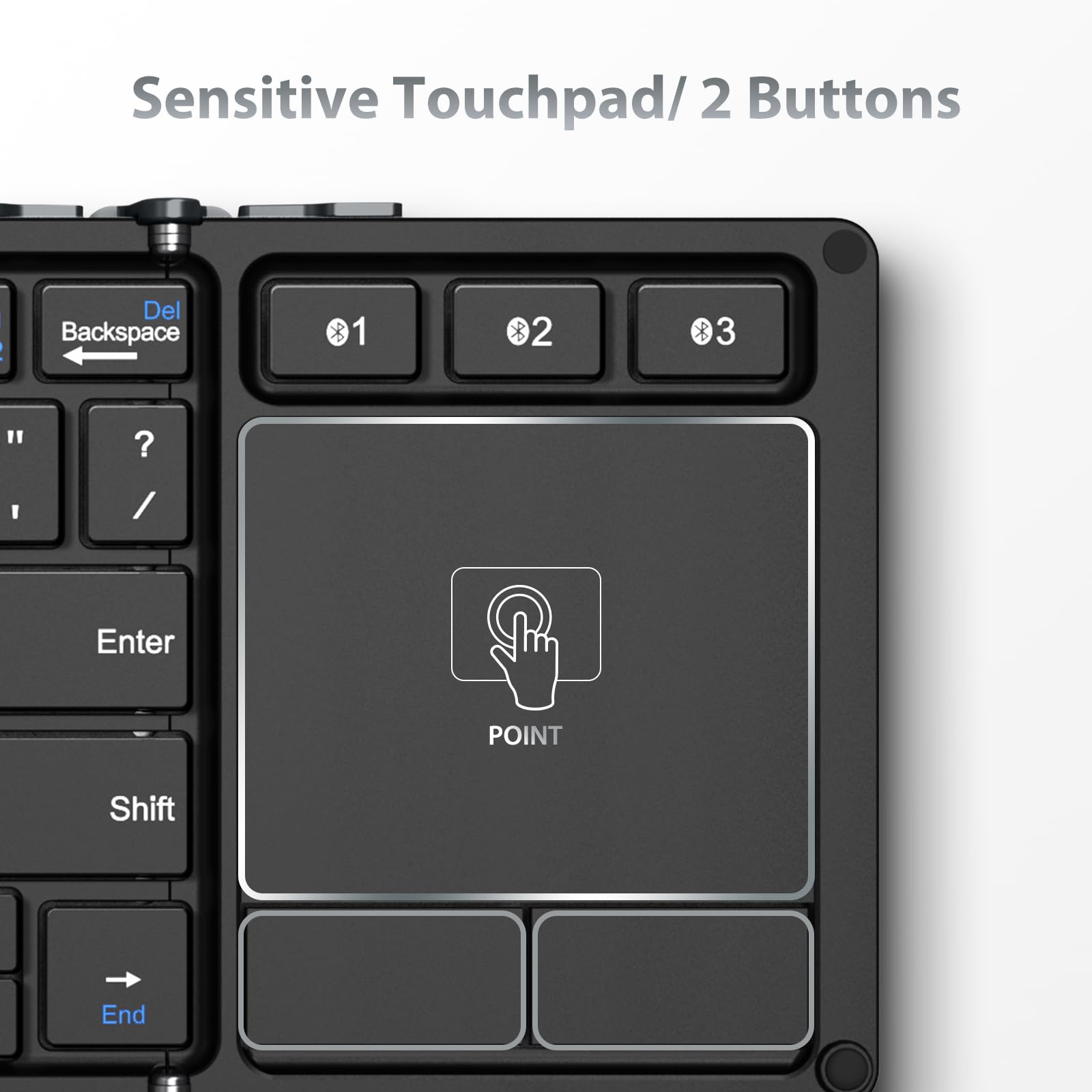 Foto 4 | Teclado Plegable Iclever Bk08 Bluetooth Con Panel Táctil - Venta Internacional.