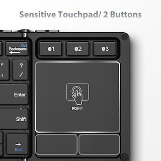 Foto 4 | Teclado Plegable Iclever Bk08 Bluetooth Con Panel Táctil - Venta Internacional.
