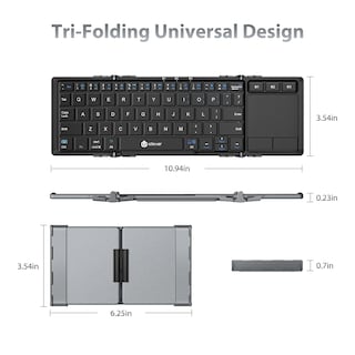 Foto 6 | Teclado Plegable Iclever Bk08 Bluetooth Con Panel Táctil - Venta Internacional.