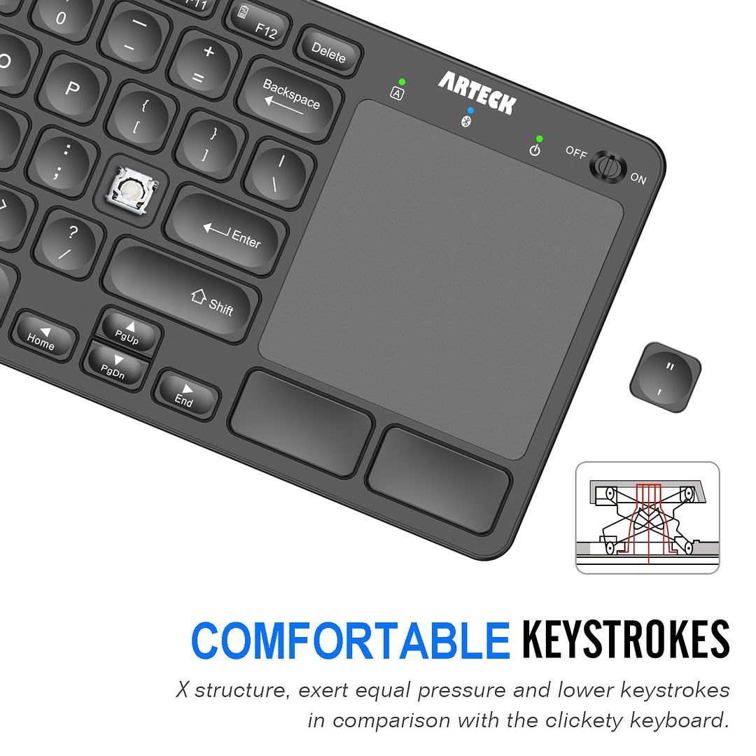 Foto 4 pulgar | Teclado Bluetooth Touch Tv Arteck Con Retroiluminación Universal - Venta Internacional.