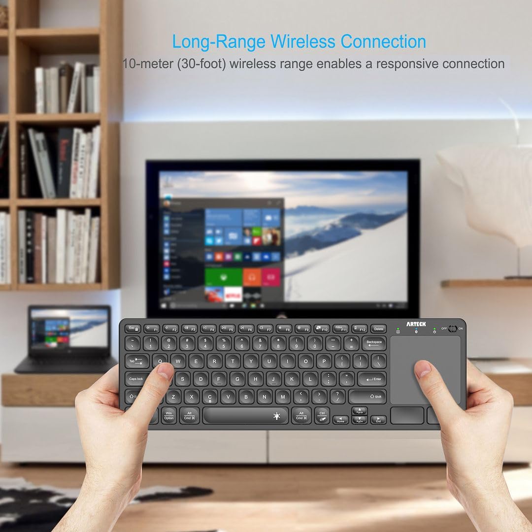 Foto 4 | Teclado Bluetooth Touch Tv Arteck Con Retroiluminación Universal - Venta Internacional.