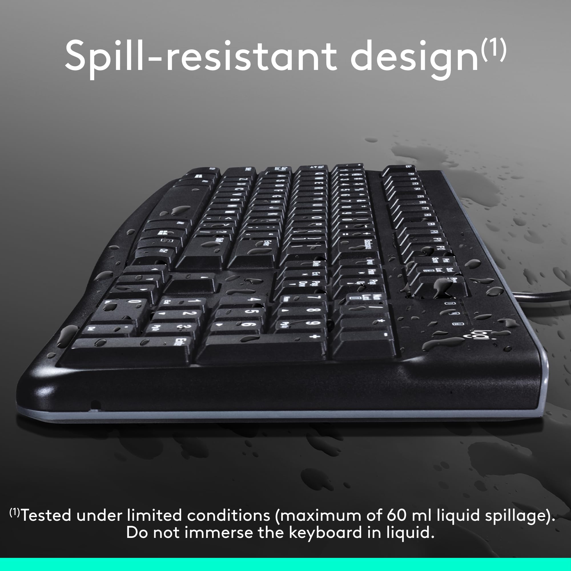 Foto 5 pulgar | Teclado Logitech K120 con Cable Negro - Venta Internacional