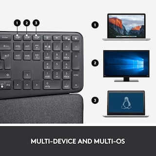 Foto 4 | Teclado Inalámbrico Logitech Ergo K860 Split Graphite - Venta Internacional.